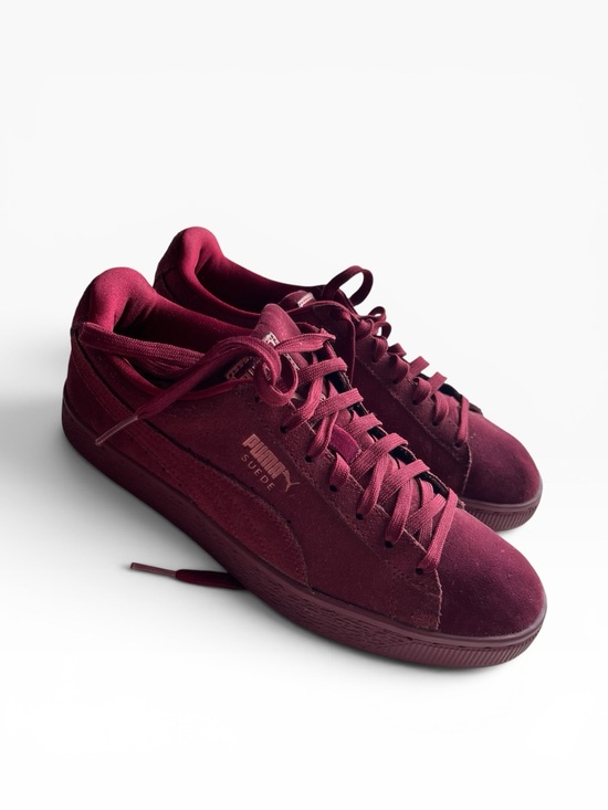 Puma Shoes - Puma Suede Low-Top Sneakers - Wine/Burgundy